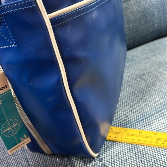 PanAm Airlines flight attendant bag, shoulder travel carry-on, blue logo retro - Picture 9 of 14